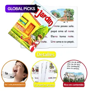Teeny Baby Spanish Learning Book, Language Learning Tool, Pronunciation Guide, Durable Thick Paper, Rich Content, Easy Spanish Starter for Kids, Early Education