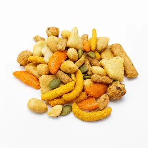 Spicy Crunch Snack Mix Nuts Seeds Sesame Sticks Savory Party Blend