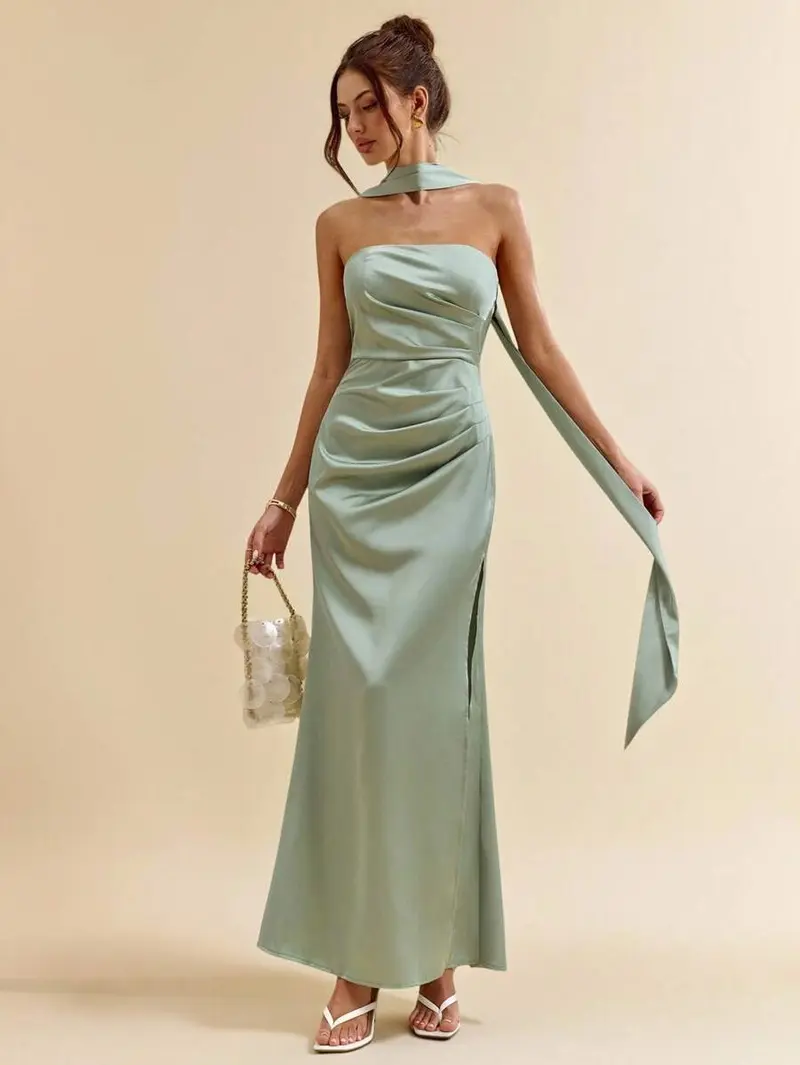 strapless mermaid bridesmaid dress - TikTok Shop