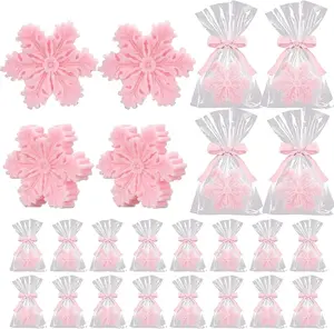 20 Pcs Valentine's Day Gift Soap Bar Gift Set Snowflakes Handmade Soap Bulk with Scented Christmas Favors for Guests Holiday Stocking Stuffers for Xmas Bathroom Wedding Birthdays