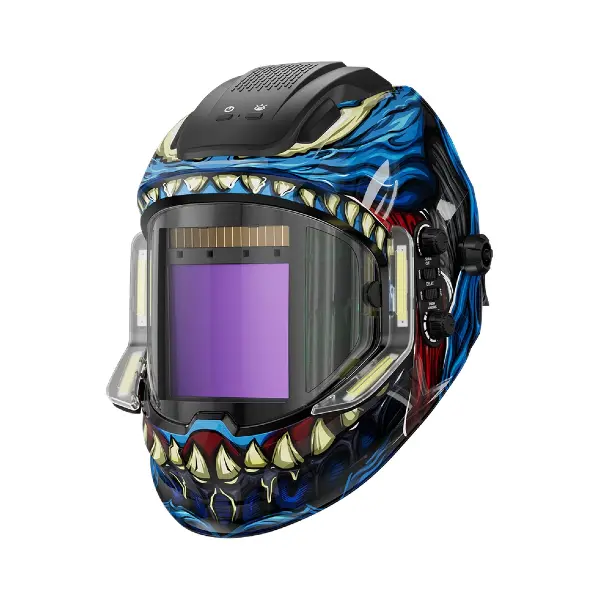 ANDELI Industrial Welding Helmet with Welding Cap, Welding Lens, Accessories & Batteries, 4 LED Lights, 3.94"X3.74" Panoramic Large True Color Viewing Screen, 4 Arc Sensors, 4/5-9/9-13 Shade, Type-C Charging