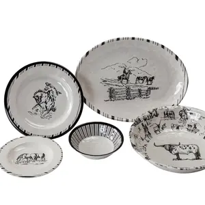 Ranch Life 14PC Melamine Dinnerware Set Ranch Life 14PC Melamine Dinnerware Set