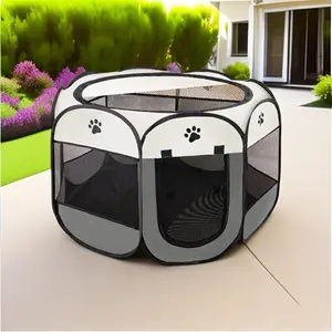 ‌Pop Up Dog Kennel Playpen Cat Tent for Dogs Cats Rabbits Indoor Outdoor Portable Foldable Removable Zipper Top Durable Pet Enclosure‌