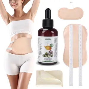 Castor Oil Pack Set - 4 Organic Flannel Wraps with Organic Cotton, 4 fl. oz./125m