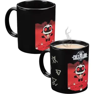 Cult of The Lamb Heat Changing Coffee Mug- Symbol Images Reveal w Heat - Officially Licensed Merchandise- Gift for Kids, Teens, Adults - 11oz, Ceramic