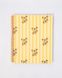 Rough Draft Large Notebook - Floral Stripe