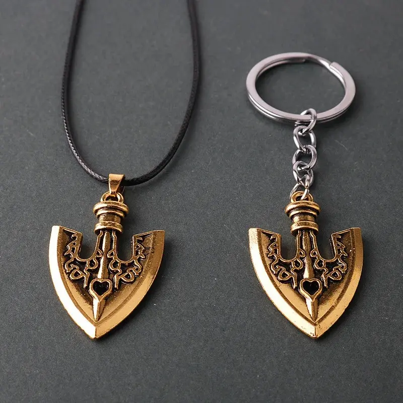 Anime JOJOS BIZARRE ADVENTURE Necklaces Kujo Jotaro Arrow Metal Pendant Chain Choker keychain Charm Gifts Jewelry collares