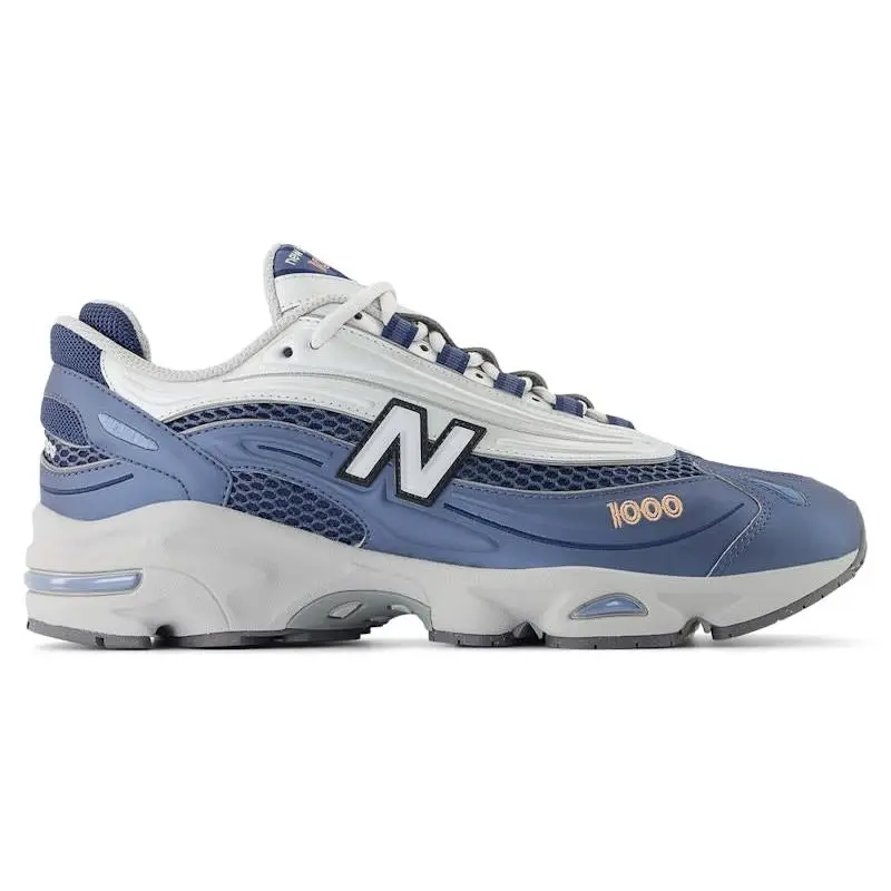 New Balance 1000 Vintage Indigo Silver Men’s Retro Running Sneakers | Premium Leather and Mesh Upper | ABZORB Cushioning Comfort | Durable Rubber Outsole Grip | Low Top Lifestyle Shoes | Classic Heritage Design | Indigo Silver Streetwear Sneaker