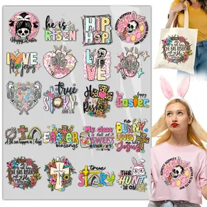 20 Sheets Transfers Easter DTF Heat Transfers for Shirts – Christian Designs – Ready to Press Iron On Transfers for for T-Shirts, Hoodies & Tote Bags & DIY