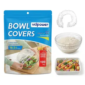 Vclpower 100 Pcs Reusable Sourdough Bowl Covers Up to 30+ Uses— Hand Washable Bread Proofing Covers for Bowls Fits 5"–11" Bowls & Plates,Food-Grade,BPA-Free,Einforced Double Elastic Bands