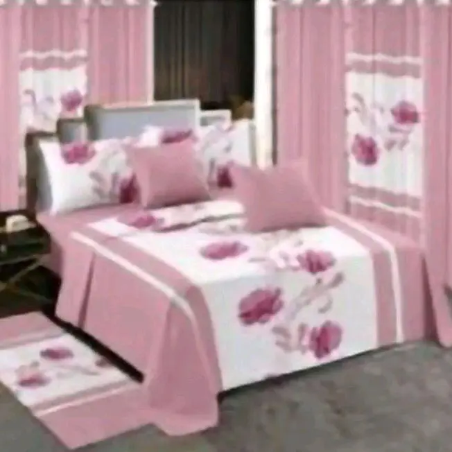 13pcs Bed Sheet bedding with curtains king size