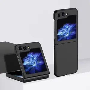 Trendy Slim Shockproof Foldable Phone Case for Samsung Galaxy Z Flip 3 4 5 flip6 zflip7  & Motorola Razr 40 50 60 Ultra Plus, Protective Phone Cover - Black, Minimalist, Customized