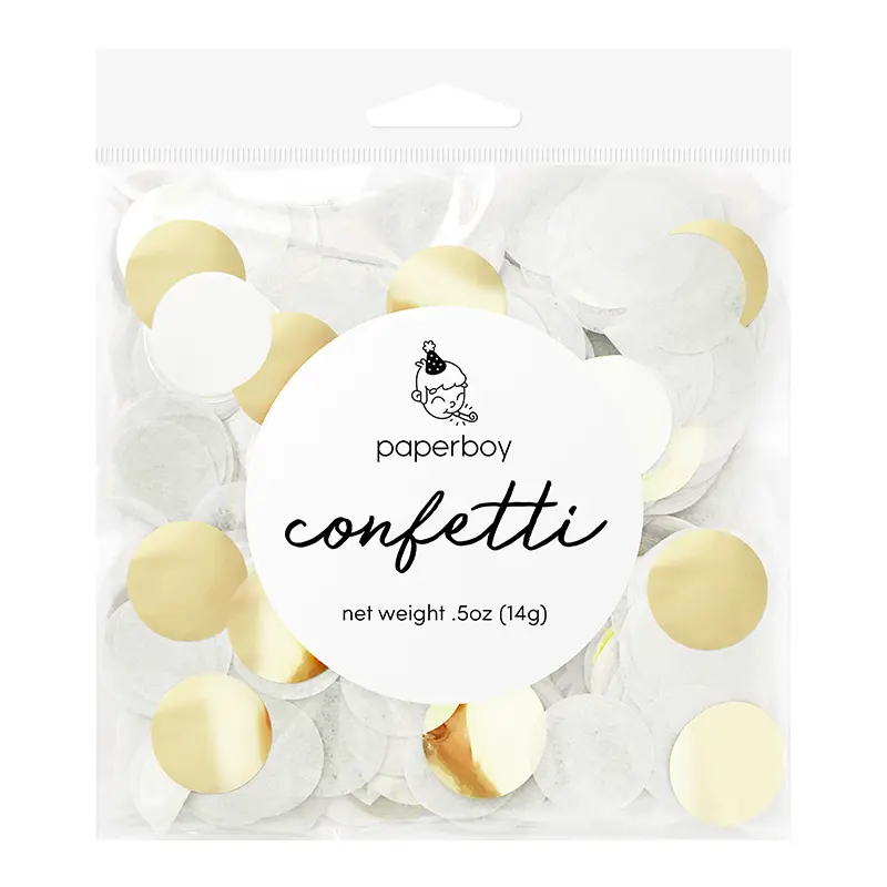 Table Confetti - White & Gold: 0.5oz