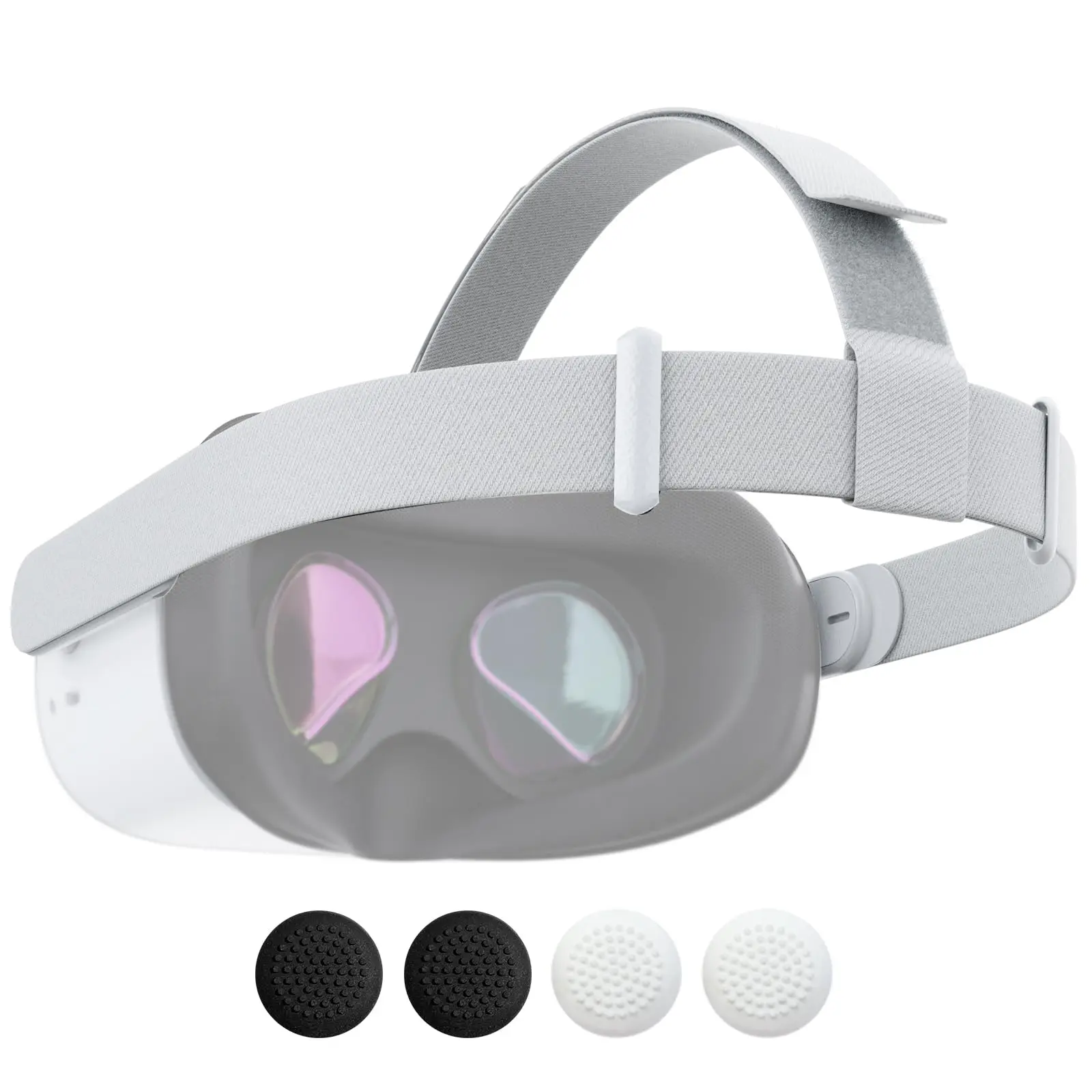 Original Head Strap for Oculus Quest 2, Replacement Head Strap for Meta Quest 2, VR Accessories with 2 Pair Thumb Grip Caps,for Oculus Quest 2,Compatible with Meta Quest 2 Virtual Reality Headset Vr Headsets