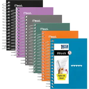 Spiral Notebook, 6 Pack, College Ruled Paper,  Lil' Pocket Notebooks, 3-1/2" x 5-1/2", 200 Sheets, Assorted Colors (38027)