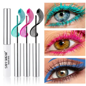 Sam Sugar Colorful Mascara, Waterproof Volumizing Curling Eyelash Makeup, Halloween Party Stage Look, Unique Eye Makeup Essentials