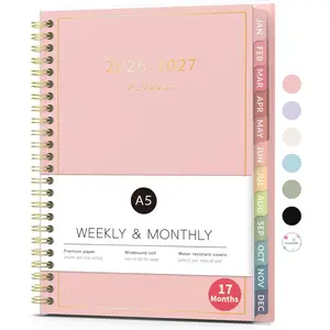 Planner 2026-2027, 17 Month Weekly and Monthly Calendar Planner, Jan 2026 -May 2027, 6.3" x 8.4", Daily Agenda Book with Tabs, College Organizer Notebook, School Supplies for Student Teacher Classroom, A5,