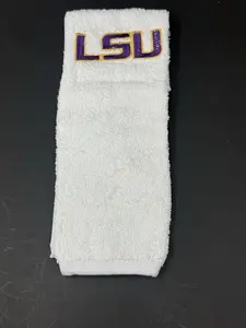 LSU Tigers College Football QB Game Towel White Cotton New - PLEASE READ!