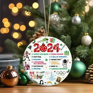 Notable Events 2024 Christmas Ornament, Funny Year in Review, Year to Remember Gifts Idea, Commemorative 2024, Newsmaker Cute 2024 Ornament, Xmas Gift