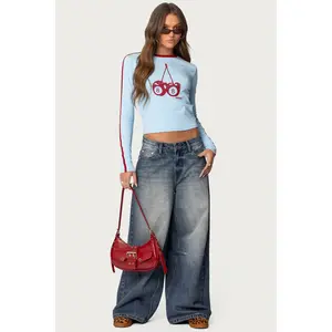 Skater Girl Washed Low Rise Baggy Jeans