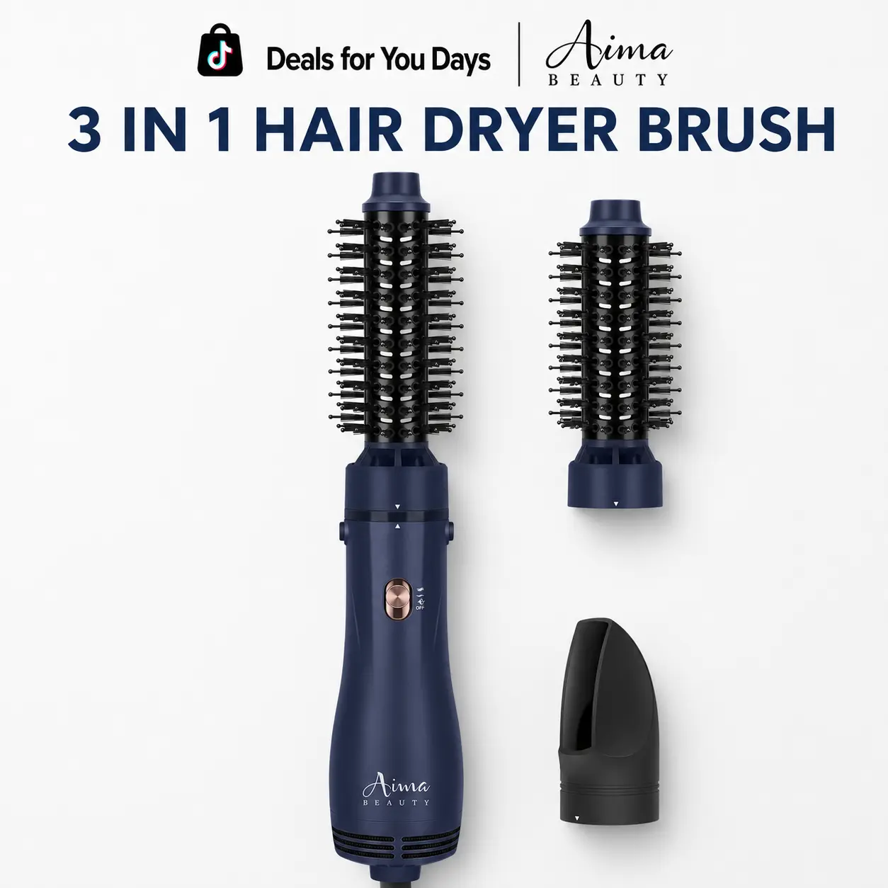 3 in 1 Blow Dryer Brush Thermal Brush Heated Round Brush for Smooth Style & Natural Waves, Negative Ions, Dual Voltage,Easy to Use,Perfect Motner's Day Gift for Women,Salon-Quality Style at Home