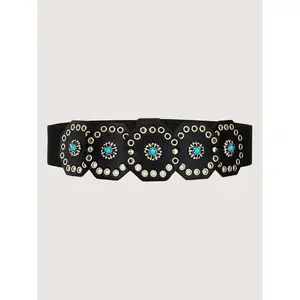 BLOOMCHIC Boho Stretchy Concho Extended Link Belt