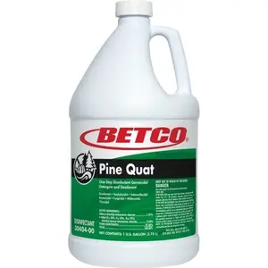 Betco Quat Disinfectant Pine Multi Surface Cleaner - 1 gal Neutral pH Household Cleaning Agent Container, Pack of 4