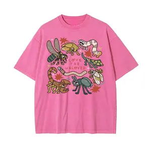 Love The Unloved Insect Lover Shirt S~5XL Oversize Unisex Washed T-Shirt for Women and Men's Unisex Fit Batik Cotton Oversize Streetwear Menswear  Super Soft Pre-Shrunk