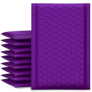 Poly Bubble Mailer (1) Purple Waterproof Self Seal Adhesive Shipping Bag. Cushioning Padded Envelope For Mailing Packaging.