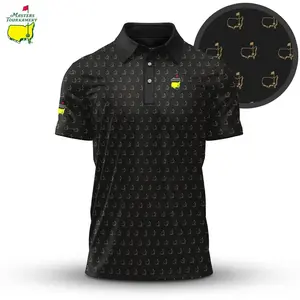 Masters Pattern Golf Polo Shirt 2026 Mens Performance Golf Wear