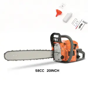 58CC 20-Inch Gas Chainsaw | High-Power 2-Stroke Engine for Fast & Labor-Saving Wood Cutting | Professional Logging Machine & Garden Tool