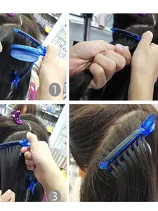 New Hair Dye Clip-In Extension Clips, Sectional Butterfly Clamps for Salon Use, Heat Resistant Fake Hair Tool, Hair Extensions Accessories