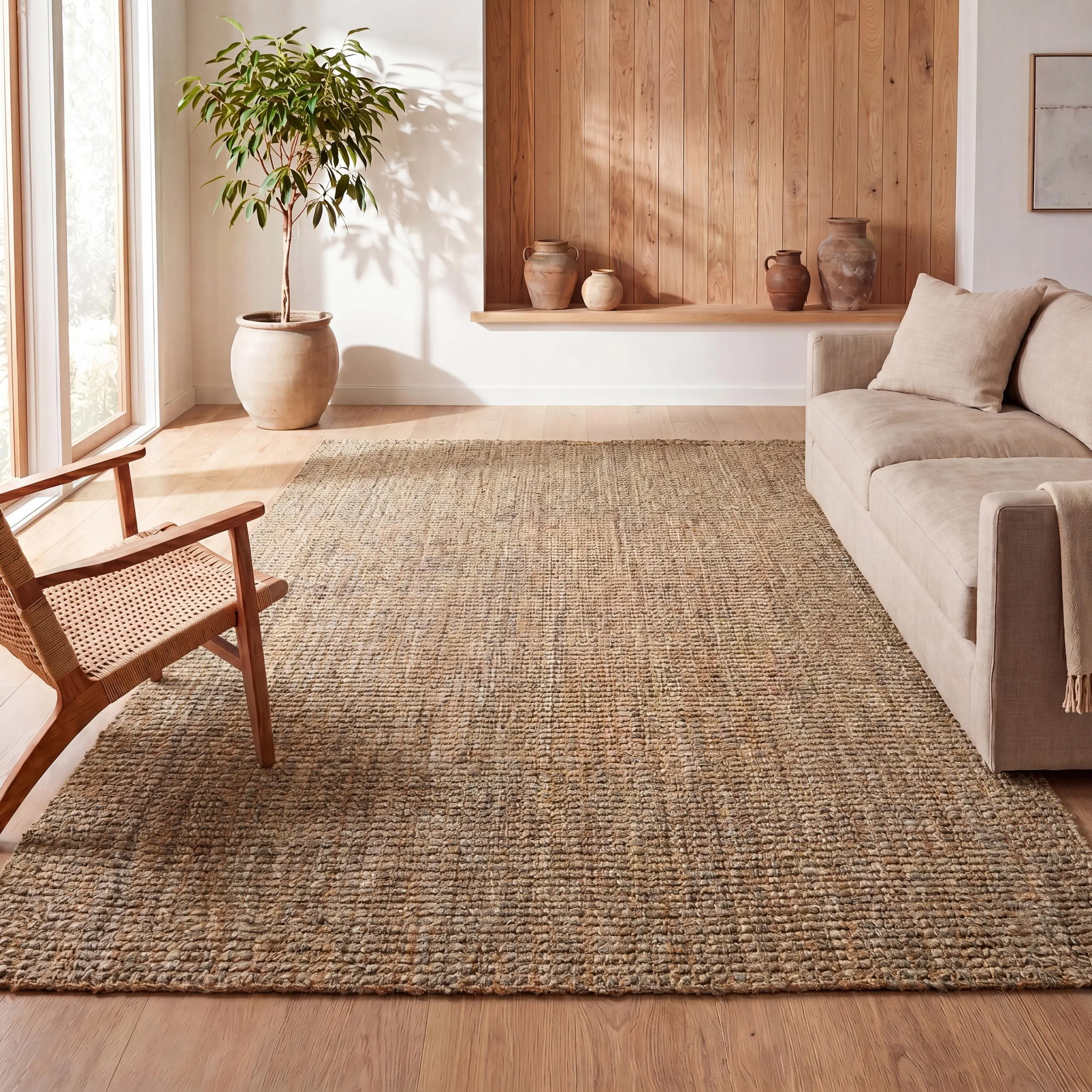 JONATHAN Y Biot Traditional Rustic Handwoven Jute Solid Indoor Area Rug, Home Decor Rug, Living Room Mat - Ideal for Living Room, Bedroom, Office, Home Decor Rugs