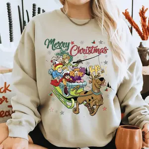 Retro Scooby Christmas Sweatshirt, Christmas Movie Shirt, 90s Nosgiatal Tee, Vintage Scooby Dog Tee, Holiday Xmas Gift