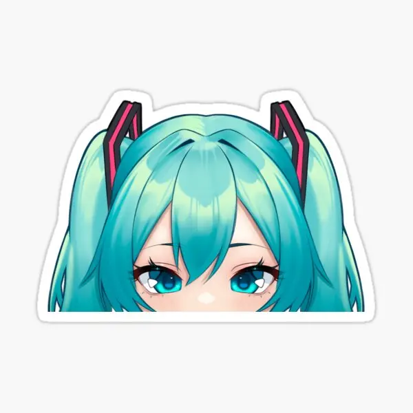 Anime Girl Peeker Sticker, Ideal for Laptop and Water Bottle Decor, anime sticker waterproof