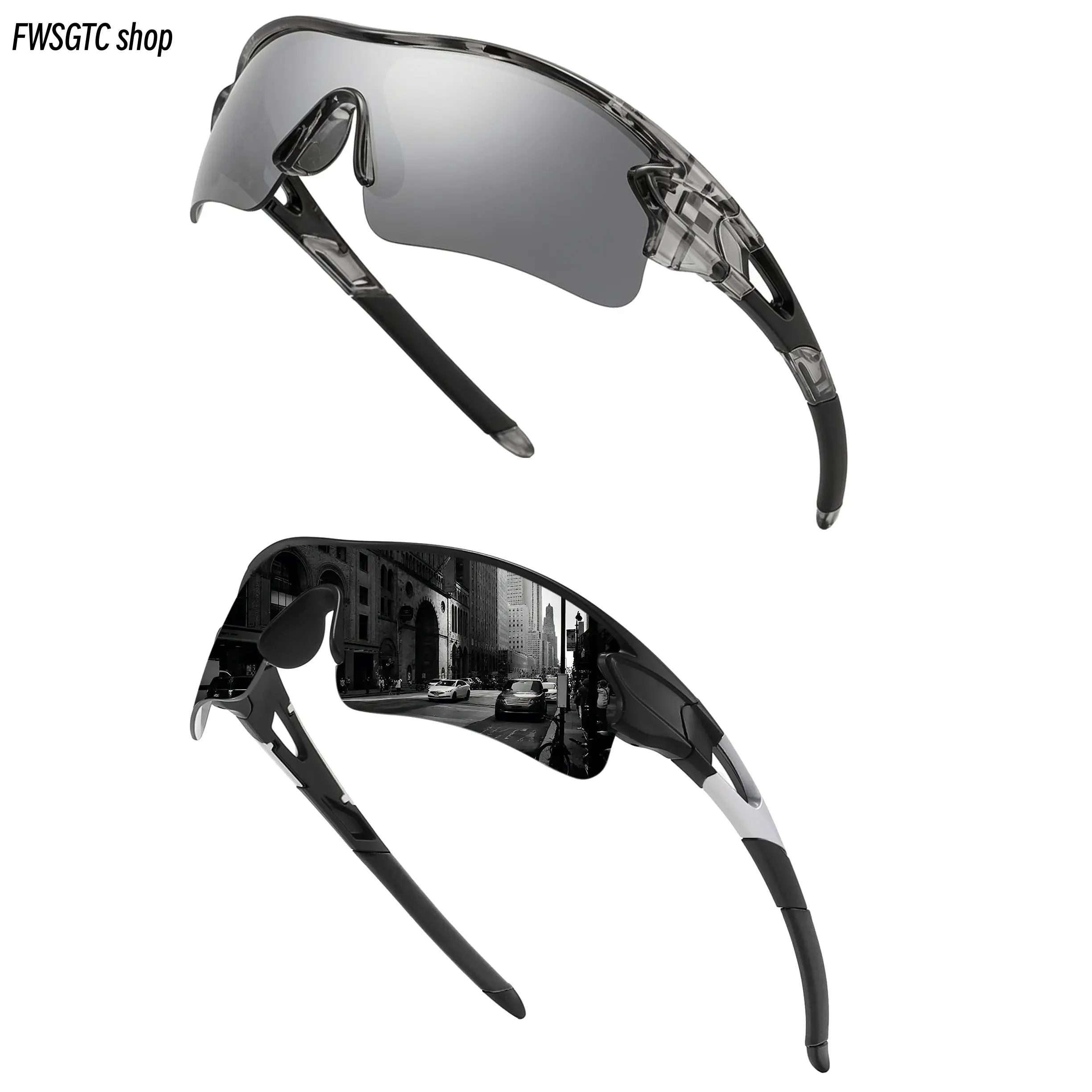 2026 Viral Trendy Unisex Sports Goggles, 2Pcs HD UV400 Windproof Anti-Glare Eyewear, Lightweight Shatterproof Shades for Cycling Running Fishing & Outdoor Activities