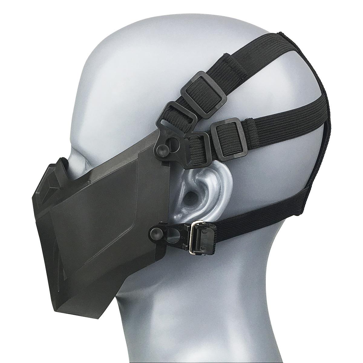 Cyberpunk Edge Full Face Tactical Mask - Breathable with Visor, Protect in Style for Airsoft, Halloween Cosplay, Accessories