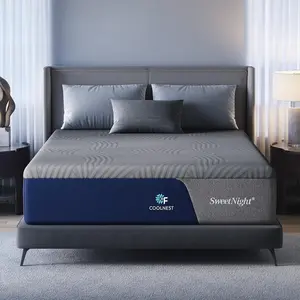 Sweetnight CoolNest 14 Inch King Size Mattress, Cooling King Memory Foam Mattress for Cool Night Sleep, 5-Zone Ergo Support for Pressure Relief, Medium, CertiPUR-US Certified