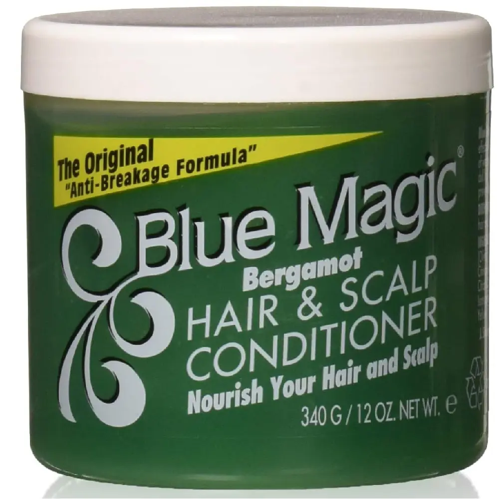 Blue Magic Bergamot Liquid Hair & Scalp Conditioner, Hydrating Formula for Dry Hair & Flaky Scalp, Prevents Breakage, Unisex, 12 oz, Prevents Flaky Scalp, Revitalizing Properties
