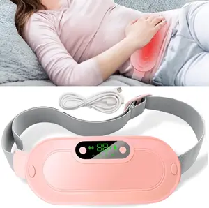 Menstrual Heating Pad with Belt for Menstrual Cramp Relief | 3 Massage Modes Vibrating Abdominal, Waist Massager & 3 Heat Levels Menstrual Heating Pads for Women | Winter/New Year/Valentine's Day/Christmas Gift