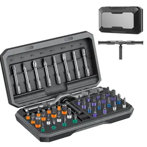 42-In-1 Magnetic Screwdriver Set with Detachable Ratchet Handle, Multi-Purpose DlY Repair Tool Kit for Computer, Phone, Watch,Glasses,Specialty Hand Tools ,stock up on specials,Thanksgiving, Compact Screwdriver Kit  tool box