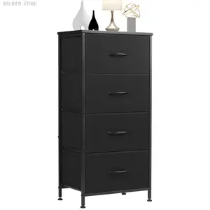 Dresser for Bedroom, Storage Drawers, Skinny Fabric Storage Tower with 4 DrawersDD14HUB STORE