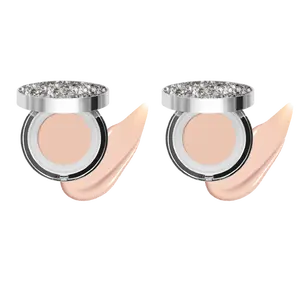 2aN Gleaming Tension Cushion Foundation Pact Duo Set (#21 Light Beige, 0.45 oz*2) - Korean Cushion Foundation Makeup, Lightweight & Buildable Coverage with Ceramides and Centella Asiatica, Pearl Skin