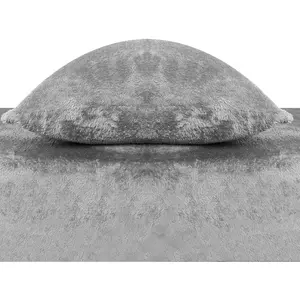 Teddy Fleece Fitted Sheet  Size- 1 Deep Pocket Furry Fleece Fitted Sheet and 2 count Ultra Soft Standard Size Pillowcases (Ash Grey, )