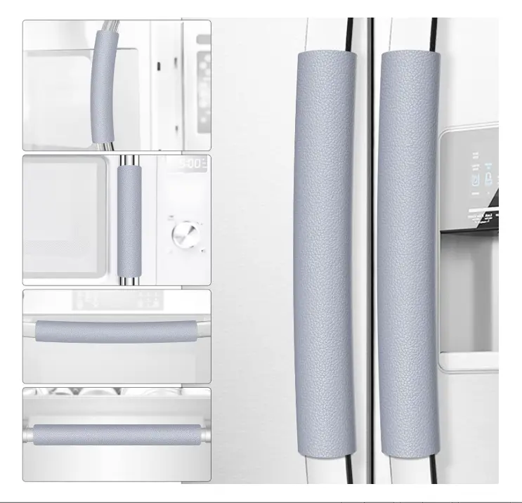 2PCS Refrigerator Door Handle Covers,Waterproof &Oilproof,Keep Your Kitchen Appliance Clean from Smudges, Fingertips, Stains,Cleaning Handle Protector For Fridge,Oven Stove,Microwave,Dishwasher