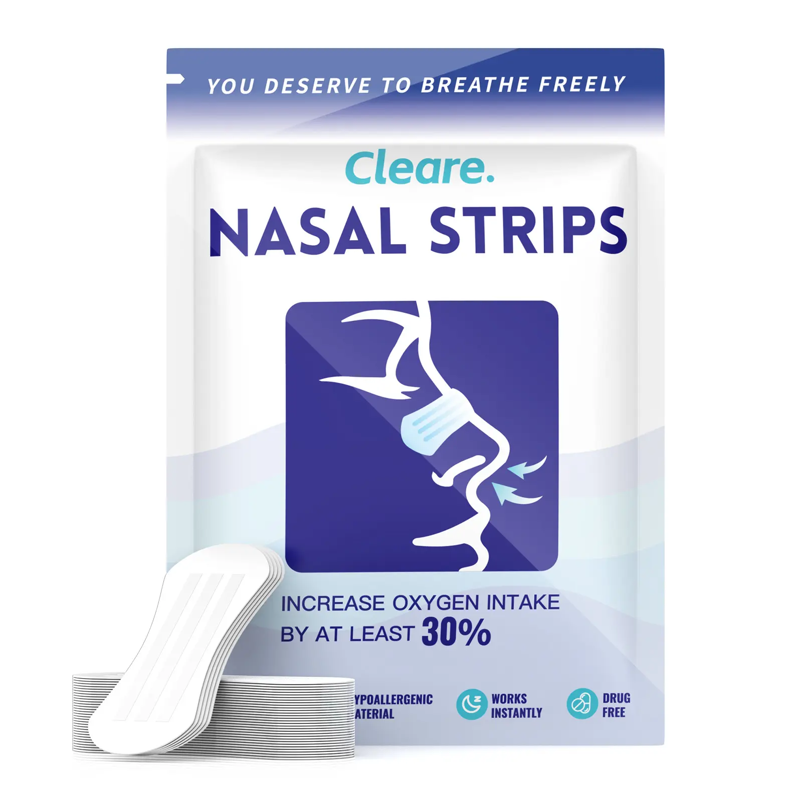 CLEARE. Premium Sleep Tape - 30 Ct for Men and Women