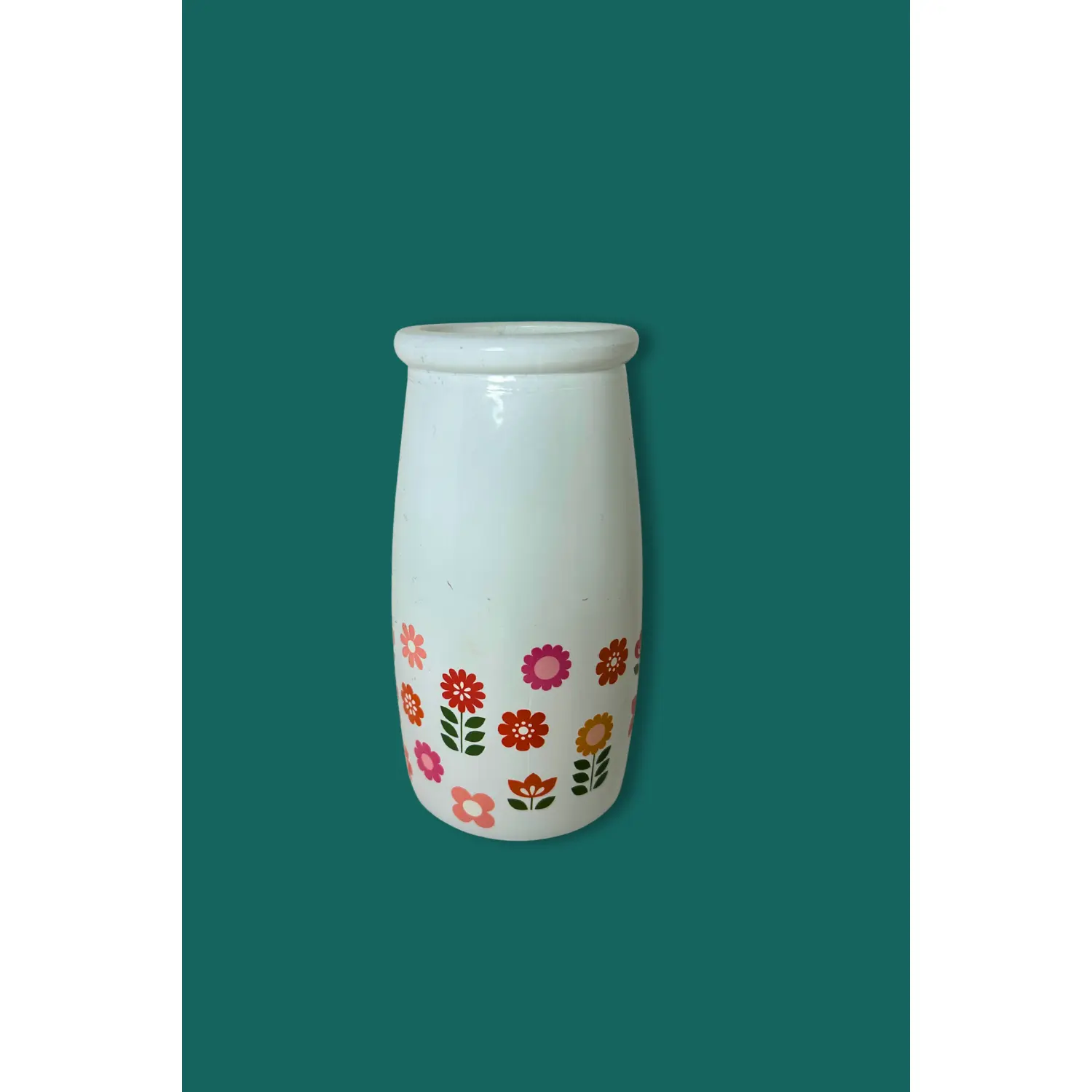 Retro GoGo Glass Decorative Groovy Milk Bottle