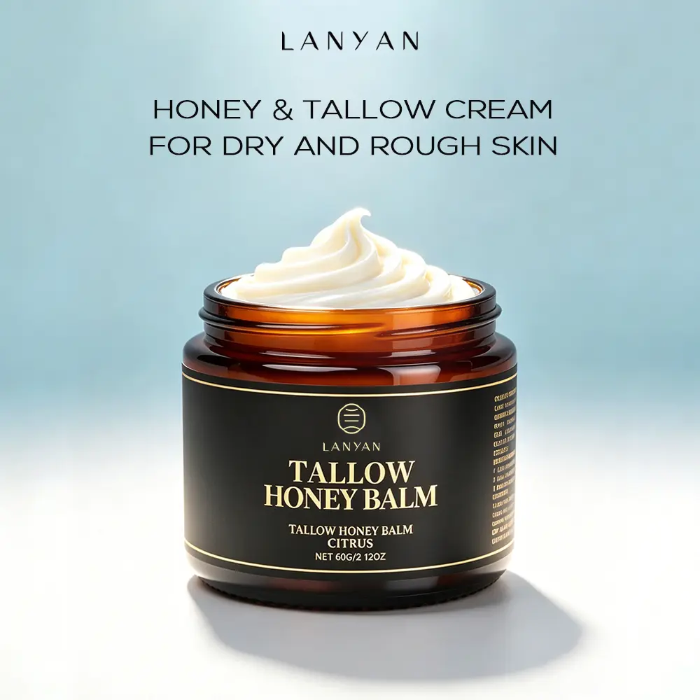 Grass-Fed Beef Tallow & Manuka Honey Balm - 100% Natural Unscented Body Care, Gentle Sensitive Skin Moisture, Anti-Wrinkle Protection, Nourishing Multi-Use Face Cream & Body Lotion