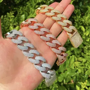 [ICE HUE] 18K Gold Vacuum Plated Copper Cuban Chain Bracelet with 5A+ Sri Lanka Zircon Crescent, Hip-Hop-Inspired Luxury Jewelry for Women, Ideal for Daily Wear & Gifting, Classic Simple Sporty Styles
