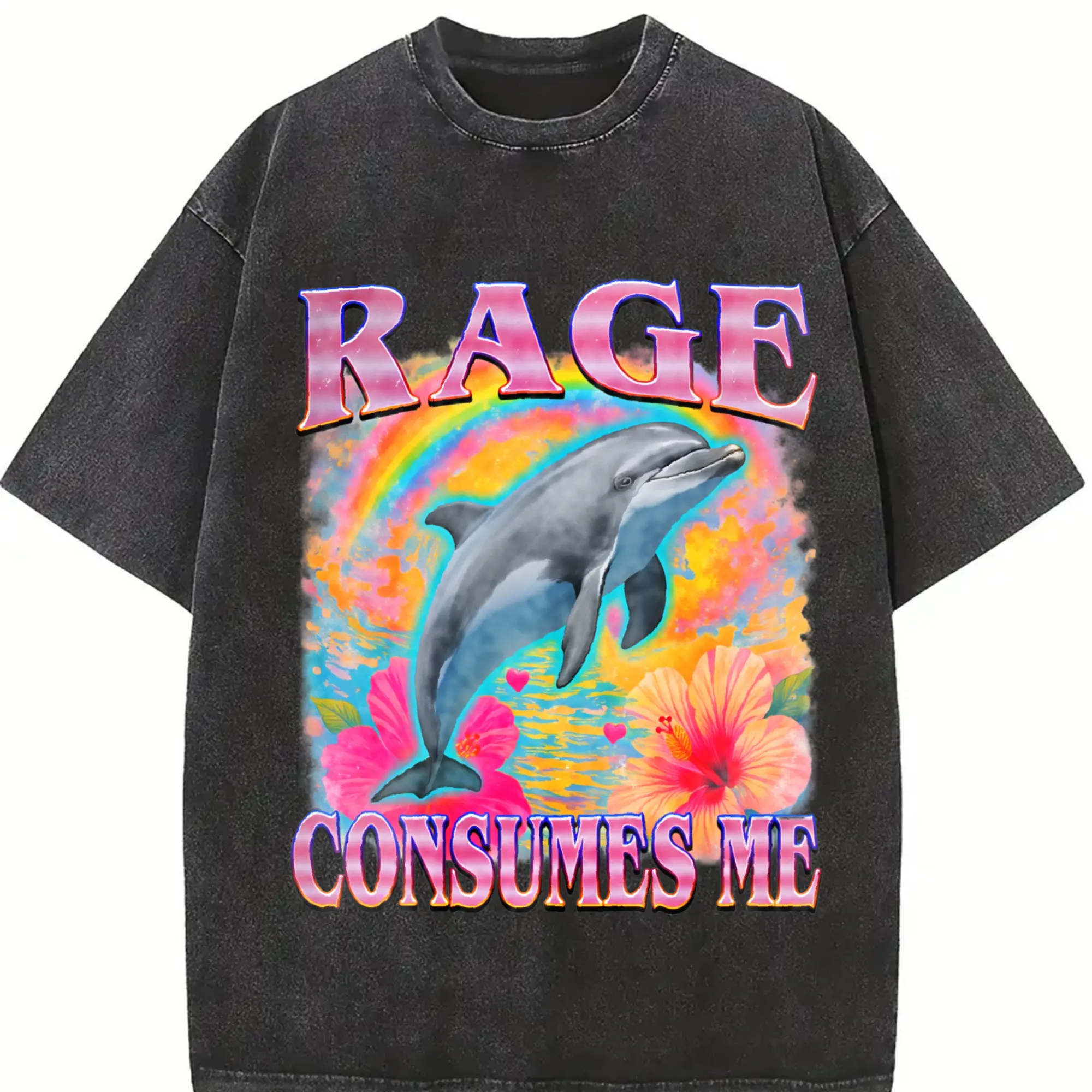 Rage Consumes Me Dolphin Tshirt, Retro ®   Funny Dolphin Meme Shirt, Silly Dolphin Shirt, Weirdcore Gifts, Weird Unisex Shirts
